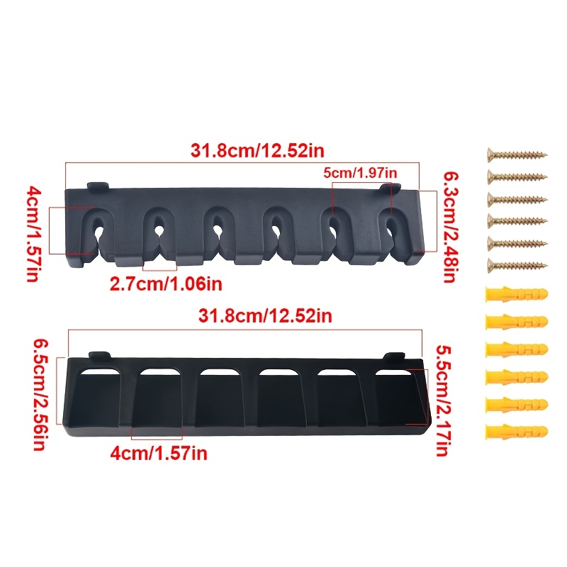 Pool Cue Rack Wall Mounted Hanging 6 Cues Holder